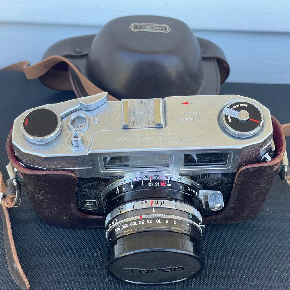 Vintage Taron VL 35mm Rangefinder Camera Set Wide Tele Lenses Cases Untsted